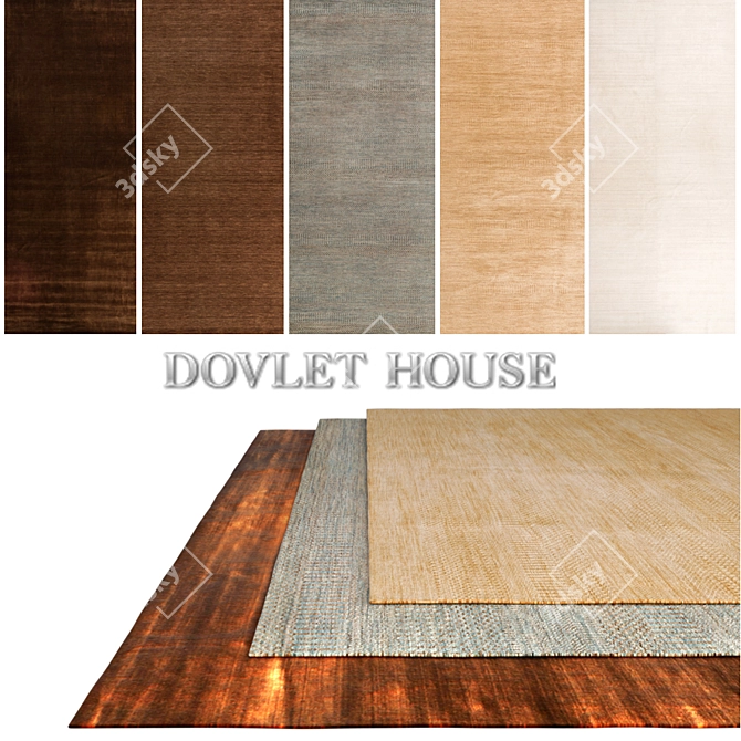 Luxurious Carpets for Dovlet House: 5-Piece Collection 3D model image 1