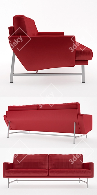 Sleek Lissoni 2-Seat Sofa 3D model image 2