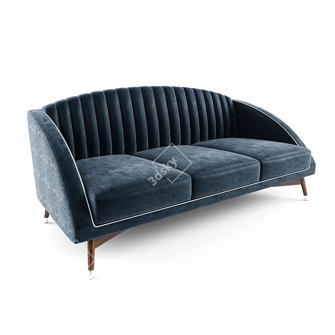 OTTIU Carole Velvet Sofa 3D model image 1