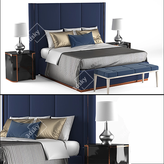 Contemporary Dream Bed 3D model image 1