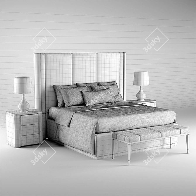 Contemporary Dream Bed 3D model image 2