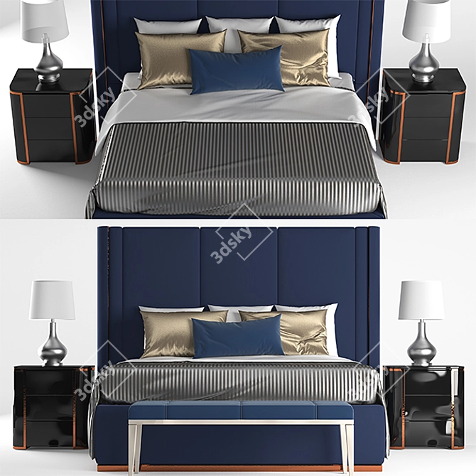 Contemporary Dream Bed 3D model image 3