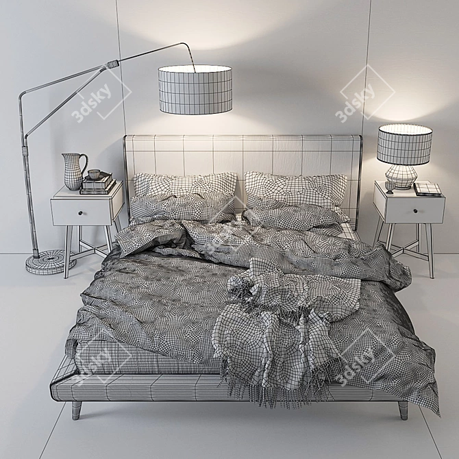 Bonaldo Dream On: Elegant and Spacious Bed for Luxurious Comfort 3D model image 2