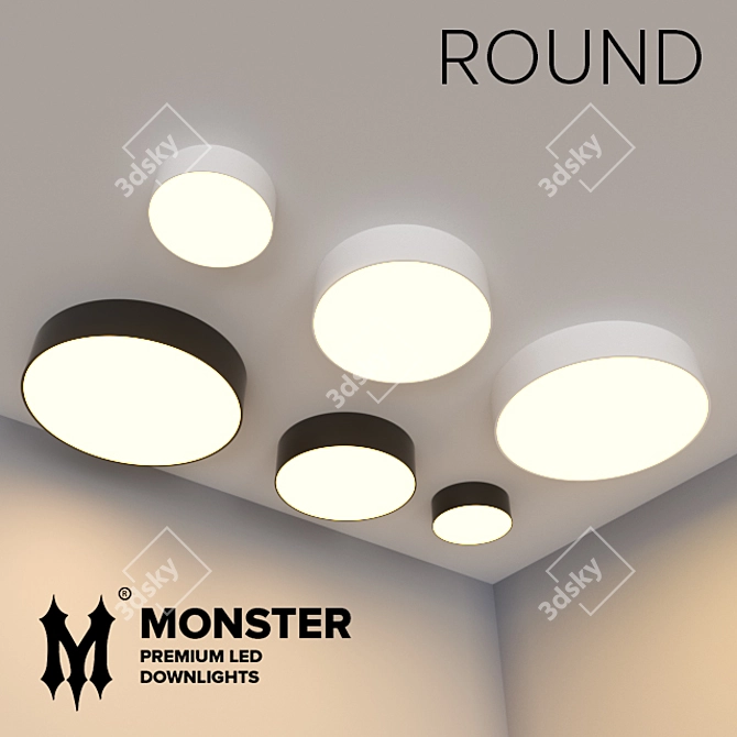 Sleek and Modern: Round Illumination 3D model image 1