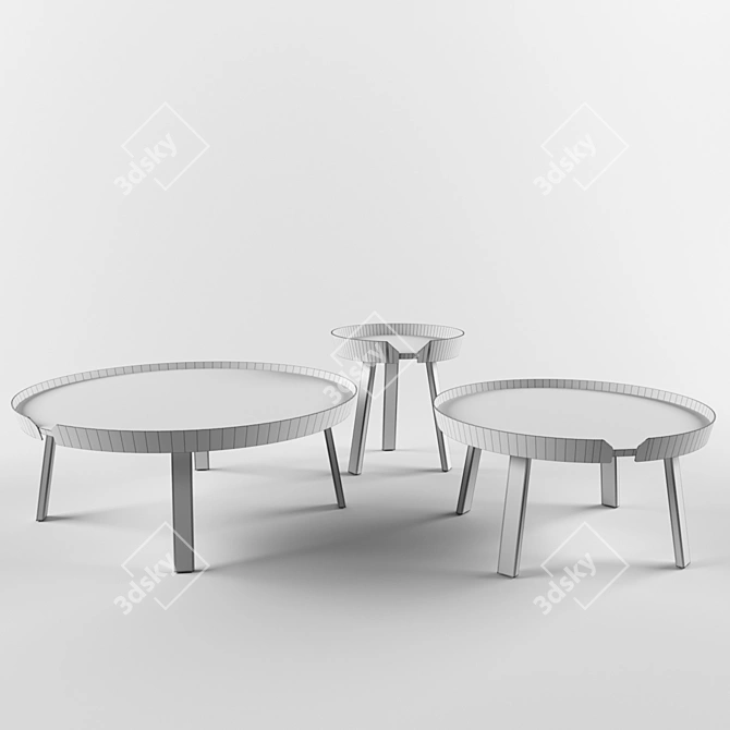 Sleek and Sturdy Muuto Coffee Table 3D model image 2