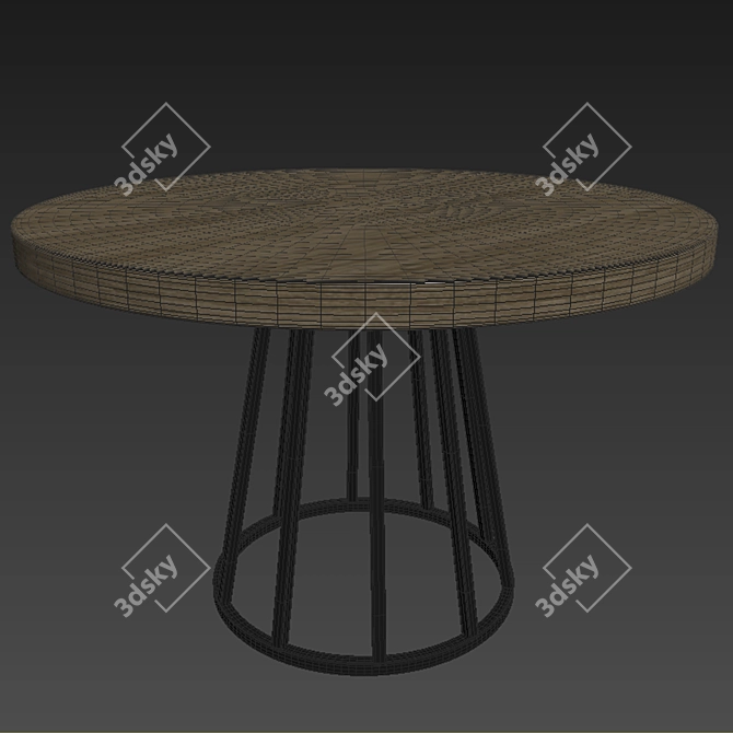 Elegant Pomeroy Barrel Chair Set 3D model image 3