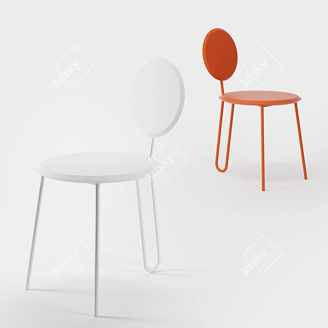 Cap Chair: Stylish and Ergonomic Seating 3D model image 2