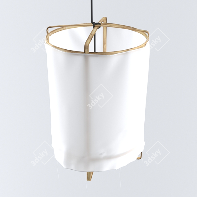 Organic Bamboo Z1 Lamp 3D model image 1