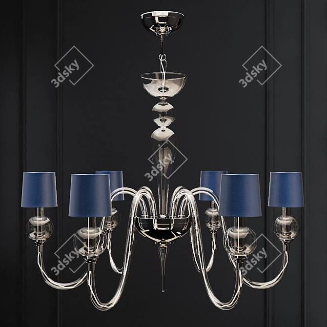 Leonardo Ball Chandelier: Venetian Glass Collection 3D model image 1