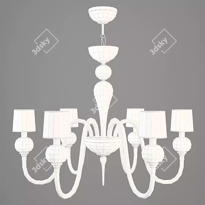 Leonardo Ball Chandelier: Venetian Glass Collection 3D model image 3