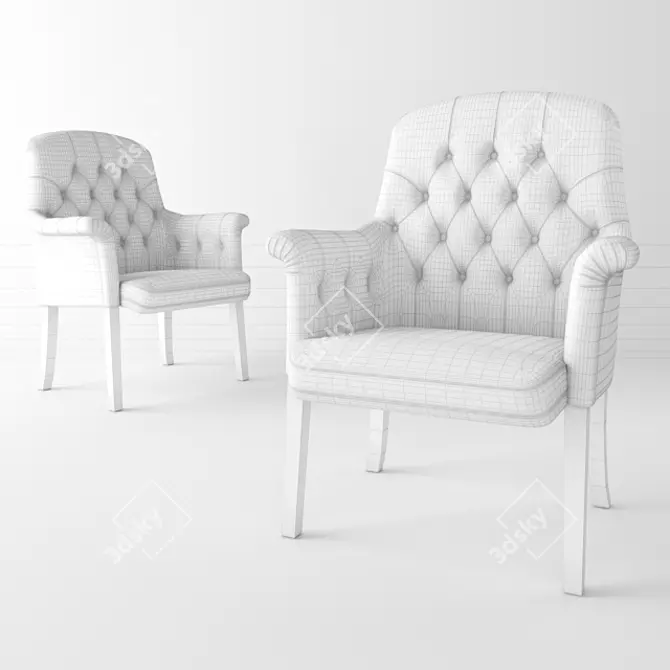 Poltrona Frau Oxford Office Chair 3D model image 3