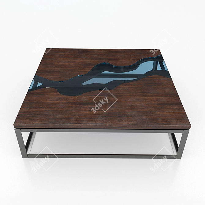 Natural Wood River Coffee Table 3D model image 3