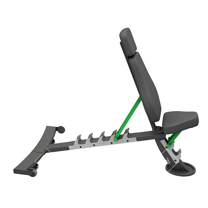 Adjustable Gym Bench: 3D Model 3D model image 2