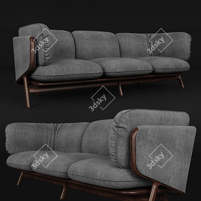 Elegant Stanley Sofa Set 3D model image 1