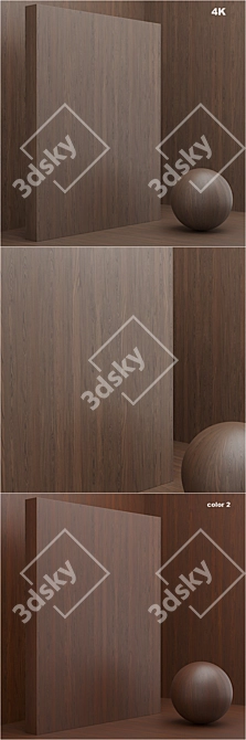 Seamless Wood/Veneer Material Set 6 3D model image 2