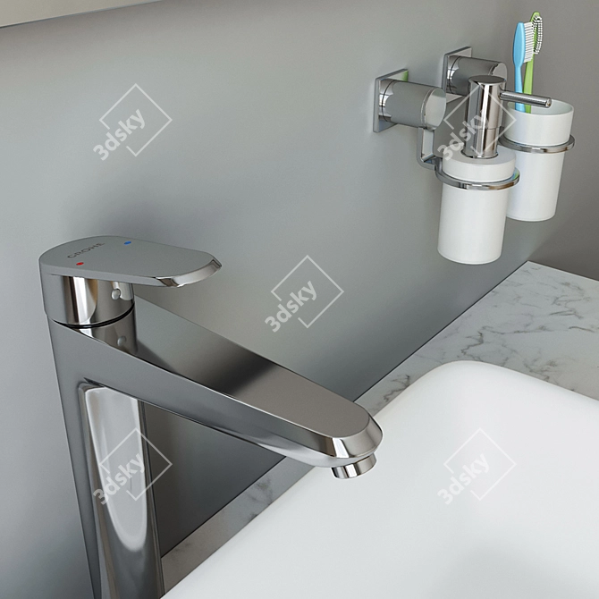 Modern Grohe Sink Set 3D model image 2