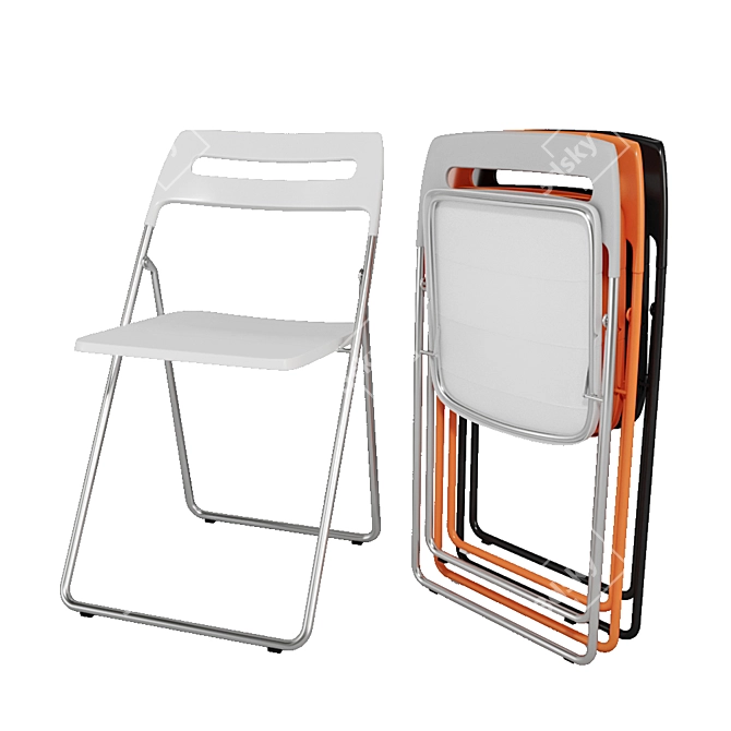 Foldable Chair: NISSE - Compact and Stylish 3D model image 1