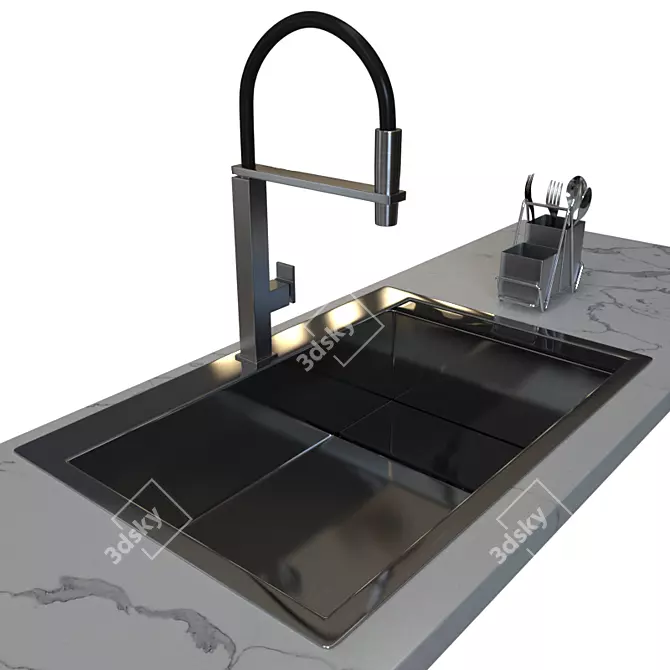 Franke CLV 210 Sink + Centinox Mixer - Perfect Kitchen Combo! 3D model image 1