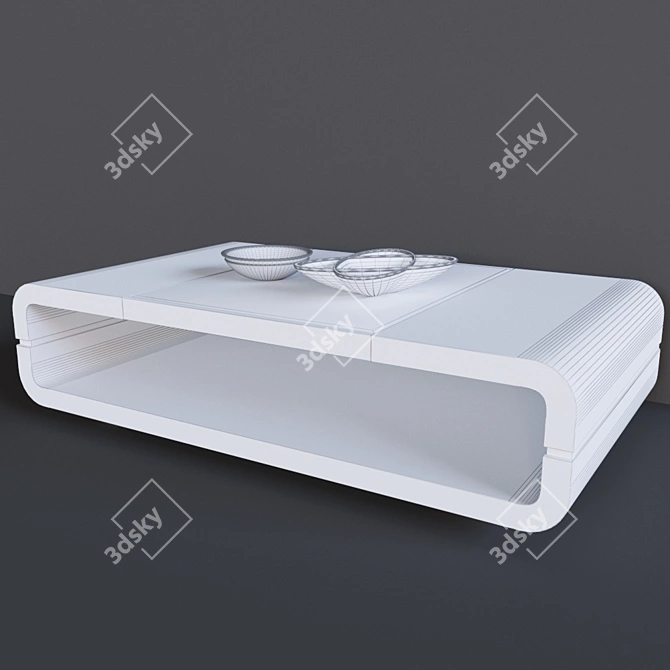 Modern Minimalist Coffee Table 3D model image 2