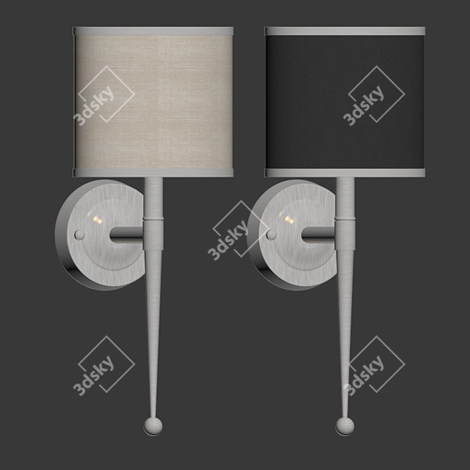 Elegant Primo Gold Wall Sconce 3D model image 2