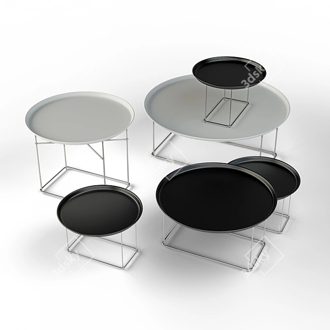 B&B Italia Fat-Fat Small Tables: Sleek and Versatile Furniture 3D model image 1