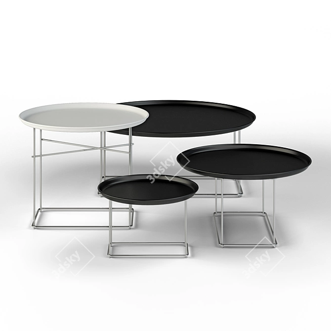 B&B Italia Fat-Fat Small Tables: Sleek and Versatile Furniture 3D model image 2