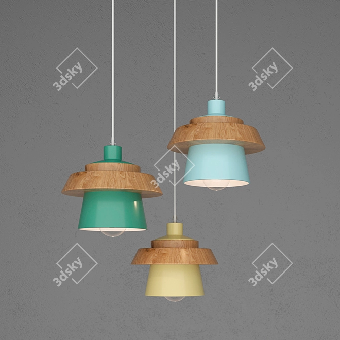 Nordic Elegance Pendant Light 3D model image 1