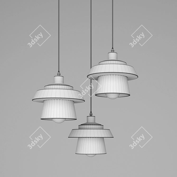 Nordic Elegance Pendant Light 3D model image 2