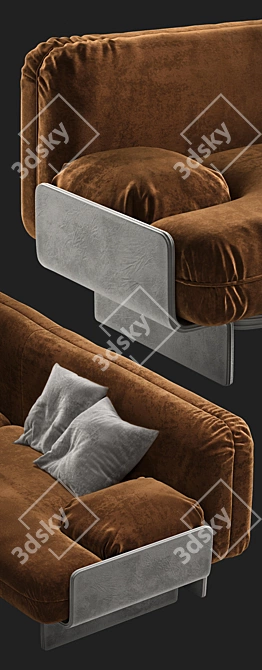 Modern Baxter Bardot Sofa Set 3D model image 2