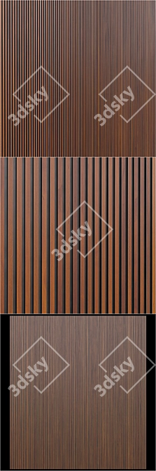 Leto Parallelo Wall Panels: Modern Design, Seamless Texture 3D model image 2