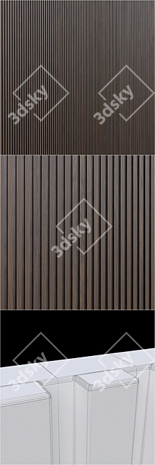 Leto Parallelo Wall Panels: Modern Design, Seamless Texture 3D model image 3