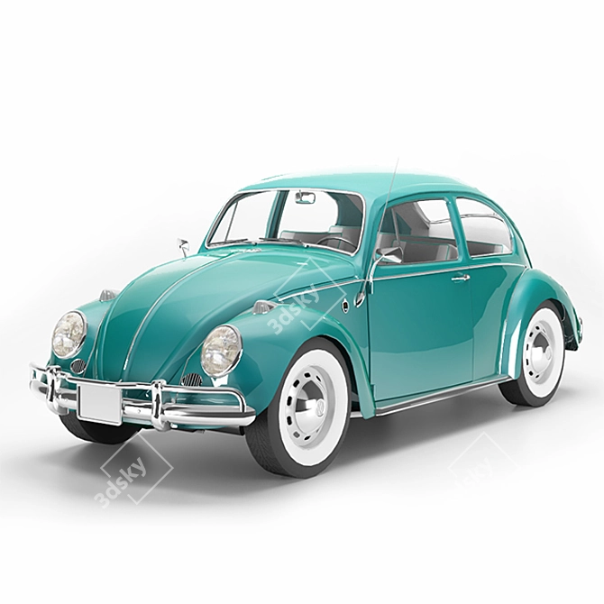 Vintage 1963 Volkswagen Sedan 3D model image 1