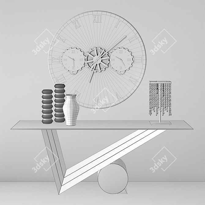 Cattelan Italia: Sleek Table, Elegant Lamp, Timeless Mirror 3D model image 3