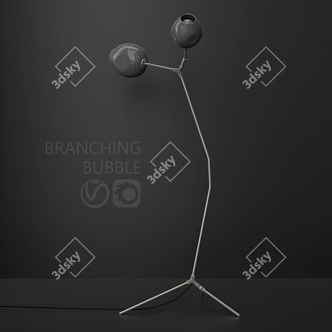 Title: Branching Bubble Floor Lamp 3D model image 2