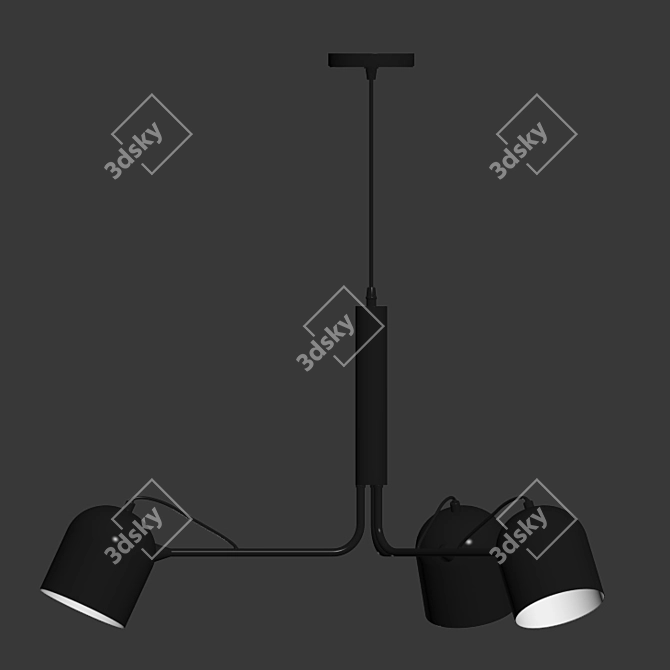 Liang Black Metal Pendant Lamp 3D model image 3