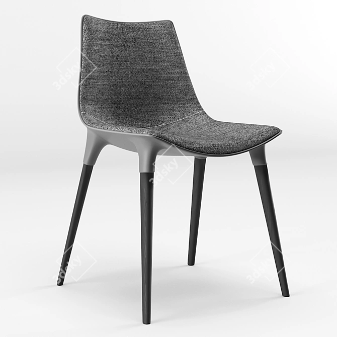 Modern Modloft Langham Dining Chair in Fabric 3D model image 1