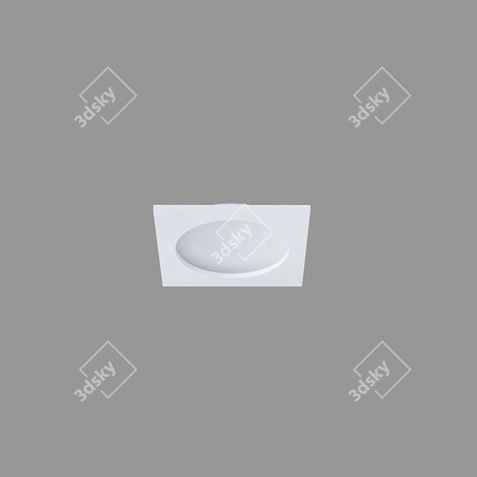 Gypsum Recessed Ceiling Light 3D model image 2