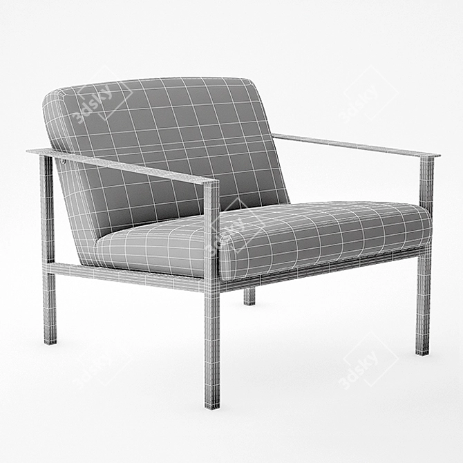 Modern Gray Chair - Stylish and Comfortable 3D model image 3