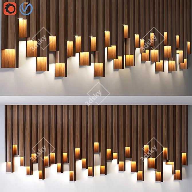 Stylish Wall Decoration Solution 3D model image 1