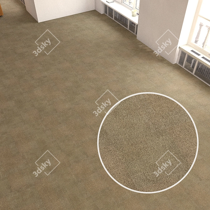 Versatile Carpet Tile Covering 3D model image 1