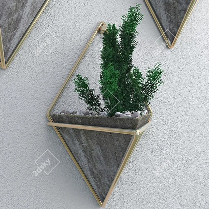 Vertical Planter: Space-saving Wall Pot 3D model image 1