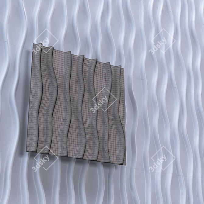 3D Gypsum Wall Panels STEMS 3D model image 1