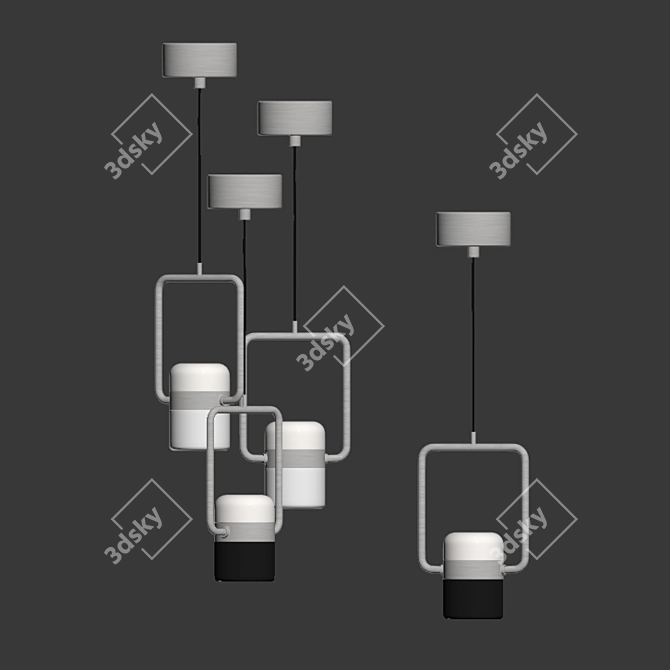 Modern Ling P1 H Suspension - Seeddesign Gold 3D model image 2