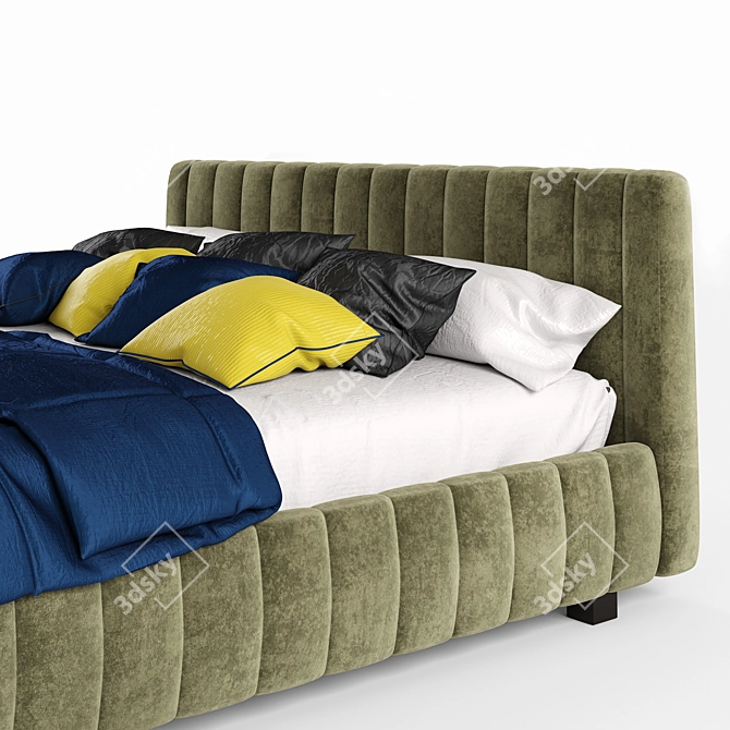 Luxury Velvet Bed - Bside Samoa 3D model image 3