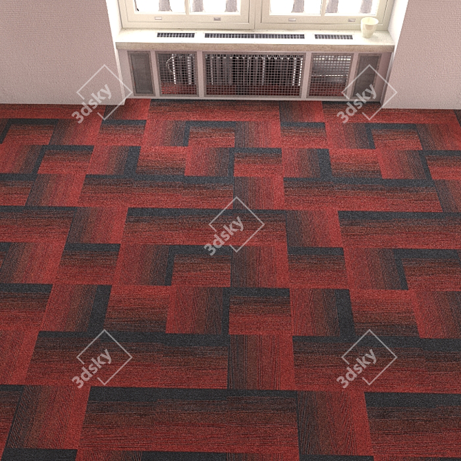 Soft Textured Carpet Tiles 3D model image 2