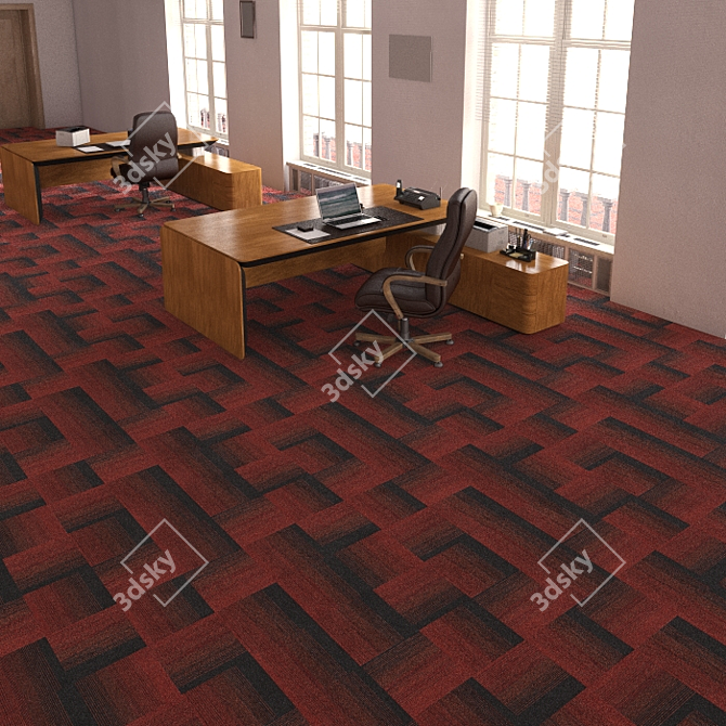 Soft Textured Carpet Tiles 3D model image 3