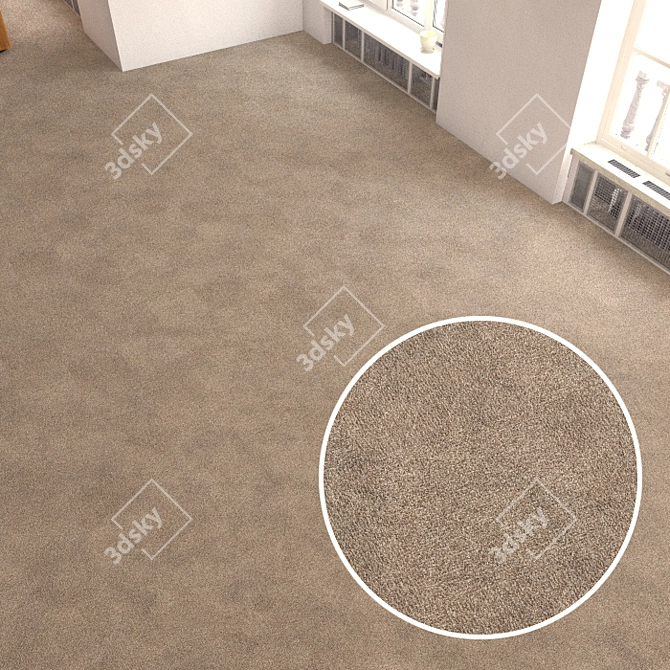 Title: Seamless Carpet Tile - High Resolution Texture Pack 3D model image 1