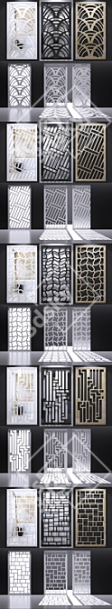 Geometric Decor Panels Set 3D model image 2