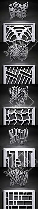 Geometric Decor Panels Set 3D model image 3