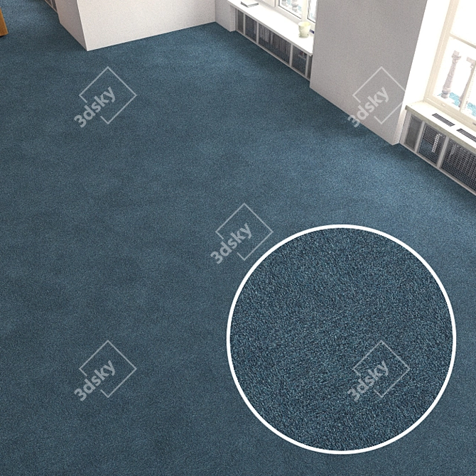 Title: Seamless Carpet Tiles with High Resolution Texture 3D model image 1